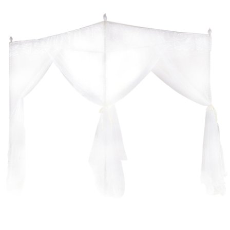 Luksus Prinsesse med Tre Sider Senggardin Baldakin Net Myggenet Sengelinned (L)