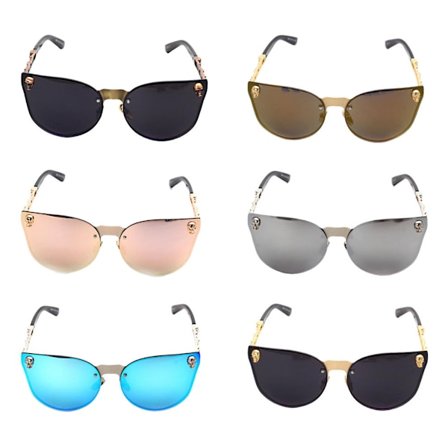 Steampunk Skull Metal Frame Retro Cat Eye Sunglasses Gothic Vintage Glasses New