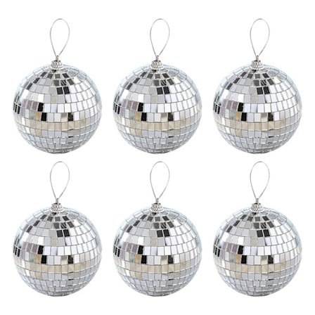 6/12 kpl Mini Discopallo Juhlakoristeet Hopea Mini Muovikoristeet Pienet Discopallot Hopea 4CM