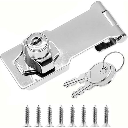 Hasp-hengelås, skufflås, skapskapnøkkellås, hasplås, hengelåsspenne (3 tommer)