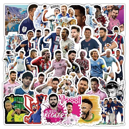 60 stk. klistermærker, vinyl vandtætte fodboldentusiast klistermærker til bærbar computer, skateboard, vandflasker, fodboldhold gaver