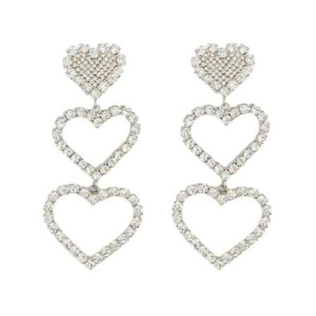 Alessandra Rich Earrings Grå, Dame Øreringe, Størrelse: ONE Size