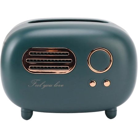 1 st Retro Radioformad Pappersnäsdukslåda Vintage Radio Pappersnäsdukslåda Retro Radio Modell Pappershållare för Skrivbord (Rosa)