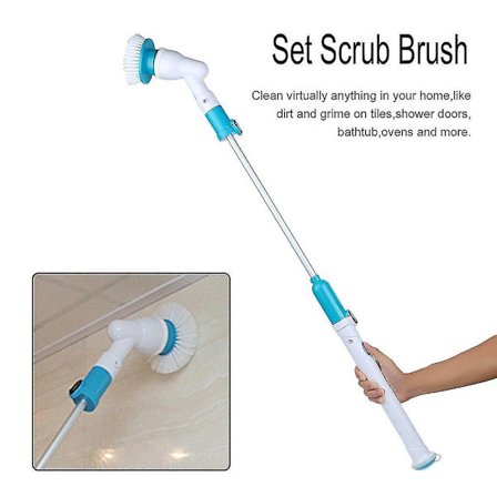 Multifunktionell Elektrisk Rengöringsborste med Långt Handtag