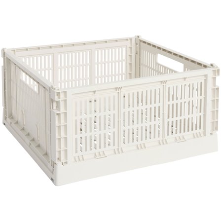 HAY Colour Crate Large Square oppbevaringsboks, off-white' - 'Offwhite