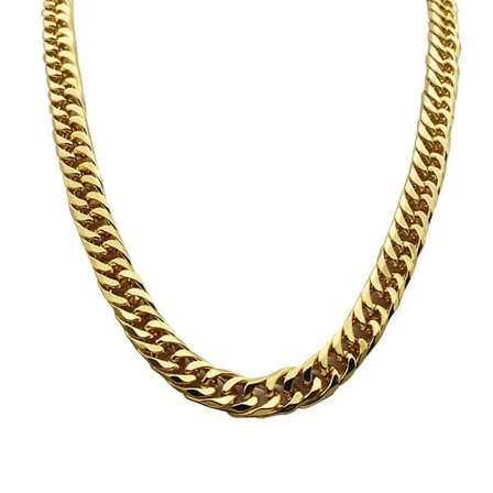 Trendigt enkelt imitation guld halsband tjockt personligt halsdekoration 60 cm (guld) (60.00X1.20X0.50CM, guld)