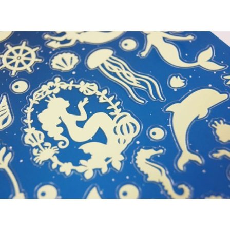 Glow-in-the-dark klistermärken - Silhuetter av sjöjungfrur
