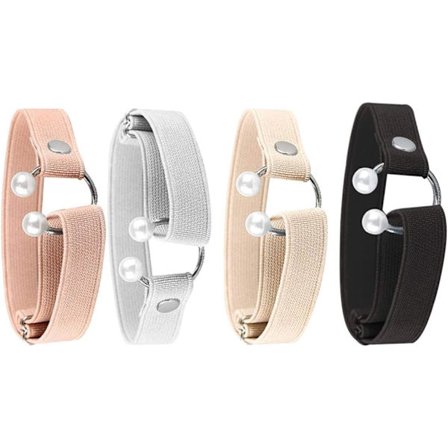 4 stk. aftagelige skostroppe til kvinder, elastiske stropper til høje hæle, der forhindrer glidning