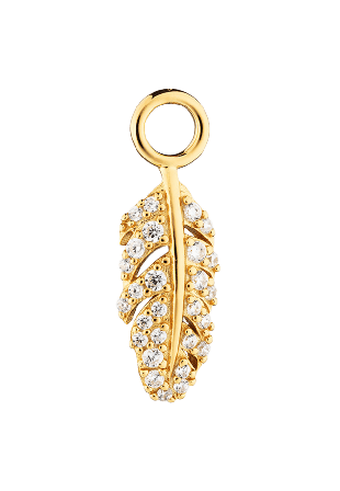 Charlotte Bonde STHLM Signature Boho Feather Pendant Smycken & klockor Dam Guld ONESIZE