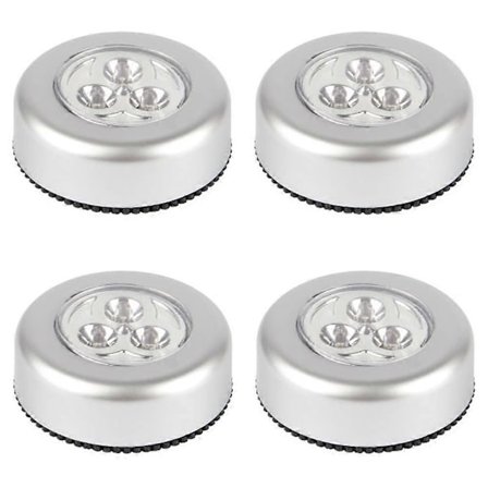 4 Stycken Touch Light LED Batteridrivna Lampor för Garderober, Skåp, Bänkar eller Hemmakontor, Trådlösa Touch Light Armaturer