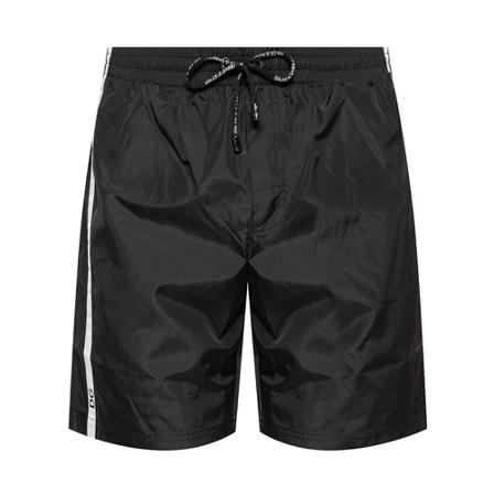 Dolce & Gabbana, Swim shorts with taping Zwart, Heren, Maat:XS