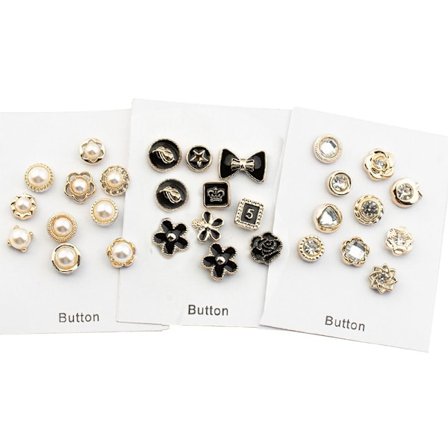 30 stk. Gratis Syning Brosche Pearl Rhinestone Knapper