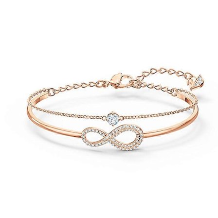 Dww-1 st Guldrosfärgad Legering Armband dubbla lager forever Love