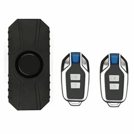 Trådløs Cykel Vibrationsalarm USB Opladning Vandafvisende Motorcykel Elektrisk Cykel Alarm Fjernbetjening Anti-tabt Sikkerhedssensor Black-2