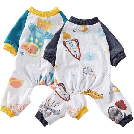 2 pakker med myke bomulls-hundepyjamas, hundepyjamas, valp, katt,