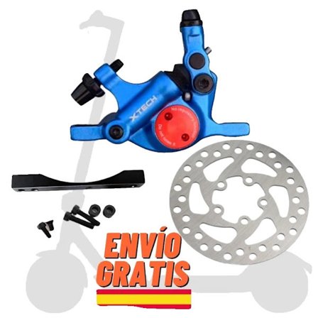 XTECH Semi-Hydraulisk Bremsekaliber Kit, 120mm Skive, Kompatibel med Xiaomi M365/1S/Pro 2,Blå 120mm disk Kit