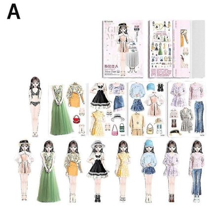 Magnetiske Klæd-Op Prinsesse Papdukker Til Piger Magnetisk Klæd-Op Dukke