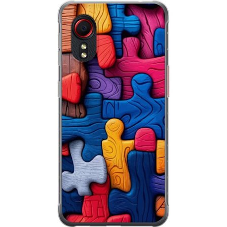 Kompatibelt Mobildeksel til Samsung Samsung Galaxy Xcover 5 Lekefull illustrasjon med Stitch blant rosa epler i en myk pastell design som kombinerer s