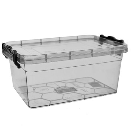 Säilytyslaatikko 3L kannella ja tiiviillä muovikiinnikkeillä