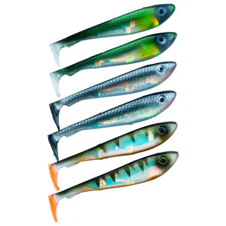 Svartzonker McRubber Shad 9 cm 6-pack Flash