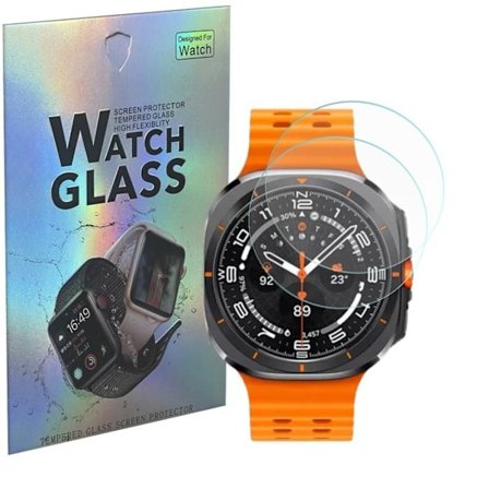 Karkaistu lasi Samsung Galaxy Watch Ultra 47mm [2 kpl] Näytönsuojakalvo Rannekellolle Naarmuuntumaton Phonillico