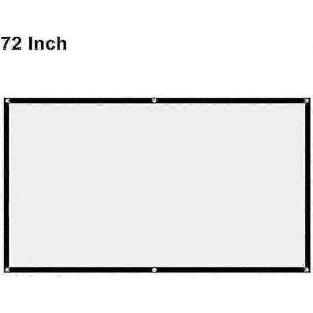 Projektionslærred, Bærbart 16:9 Krølfrit Hvidt Projektionslærred, HD Elektrisk Projektionslærred Sc