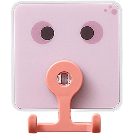 Sød Holder Stærk Holder Vægmonteret Krog Sømløs Klistermærke Hjem Køkken Badeværelse Krog Op Vertikale Nøglehængere til Væg (Pink, En Størrelse)