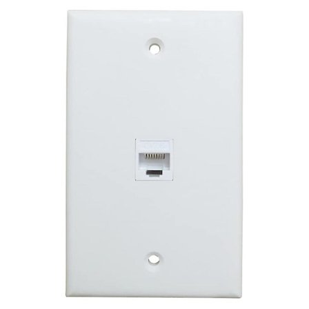 1-Pak 1-Ports Ethernet Vægplade, Jack Vægplade med RJ45 Hun til Hun Inline Koblingsindsats