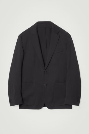 COS Regular Unstructured Wool Blazer in Black - Men