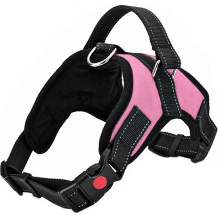 Hundesele uten trekk, pustende justerbar kjæledyrsele hundevestsele, reflekterende Oxford lett solid håndtak for små mellomstore store hunder M - Qin