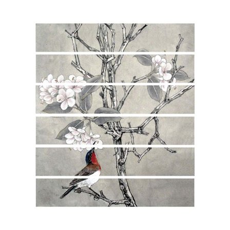 6 stk. Fugl Blomst Flis Gulv Trapp Klistremerke Dekor Vanntett Veggmaleri Dekaler Selvklebende Kunst Tapet