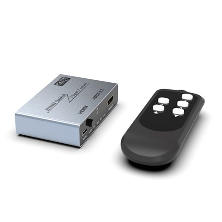 YZ-SW301 4K HDMI Switcher med IR-fjärrkontroll
