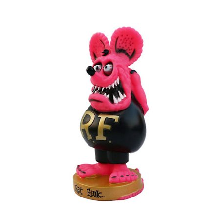 Model Toy Rat Fink Design Dekoration PVC Hoved Crazy Mouse Actionfigur til Børn Db