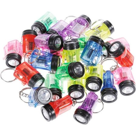 24 mini LED-ficklampa nyckelringar, bärbar batterilampa cha