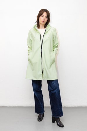 Mosebacke Lightweight Zip Raincoat Seafoam Green