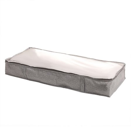 Förvaringsväska under sängen med dragkedja och transparent vinyltopp, 1-pack