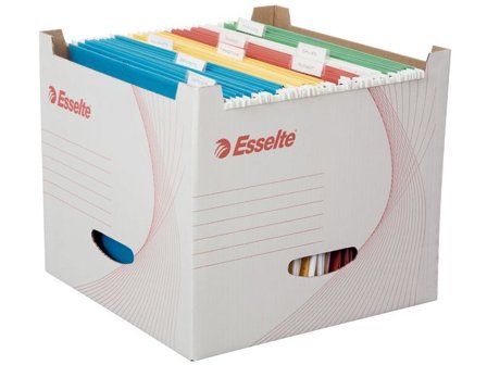 ESSELTE Arkivbox för hängmappar med lock - Lyreco - Kontorsmaterial - Arkivering och kontorsförvaring - Arkivkartonger och boxar