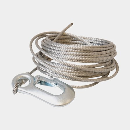 Cavo per rimorchio, Ø 5 mm x 7.5 metri, 1400 kg, con gancio (1/4")