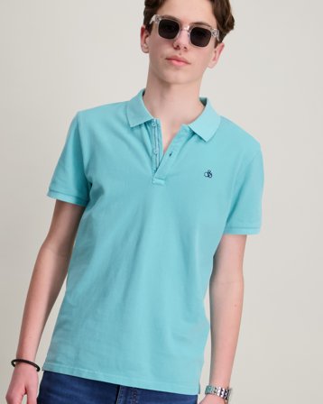 Scotch & Soda Garment-dyed pique polo Sininen Pikee/Rugbypaidat Pojat - Kids Brand Store
