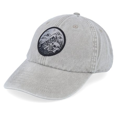 Wild Spirit - Grå unconstructed Kasket - Skull Mountain Grey Dad Cap @ Hatstore