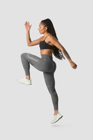 ICANIWILL - Queen Mesh Seamless Tights Grey Melange - Träningstights - Dam - Träningskläder från ICIW