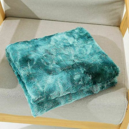 Luksuriøst Faux Mink Pels Fleece Stort Teppe Shaggy Mykt Seng Sofa Kast Koselig Varmt Teppe -ES
