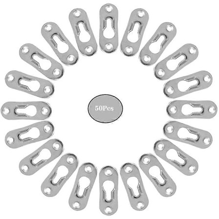 50 Stycken Metall Nyckelhålsfäste Osynliga Nyckelhålshängare Metallfärg Hålfästen Metall Nyckelhålshängare Fäste För Skåp [DB]