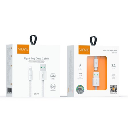 Vidvie – Premium USB-A till Lightning-kabel 120 CM