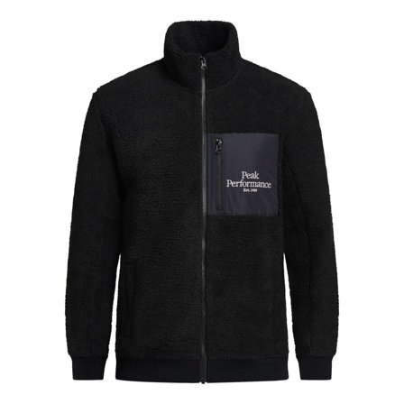 Peak Performance Men's Original Pile Zip Jacket Men Mid layer tops Black S
