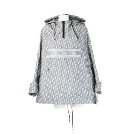 Dior Vintage, Pre-owned Polyesterouterwear Grijs, Dames, Maat:S