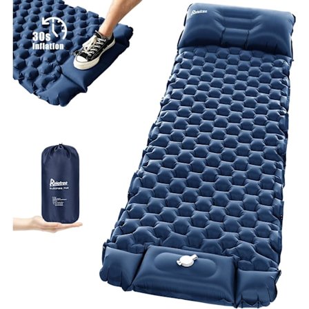 Luftmadras ultralet campingmadras med fodpumpe camping m