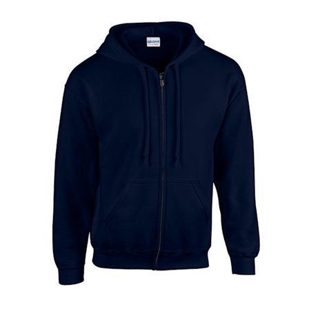 Gildan Mens Heavy Blend Full Zip Hoodie XL Marinblå