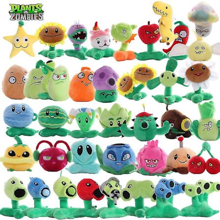 Uudet Plants Vs Zombies 15-20cm pehmolelut Sarjakuva Anime Nukke Peashooter Cherry Bomb Wall-nut Auringonkukka Squash Split Pea Lasten Lahja