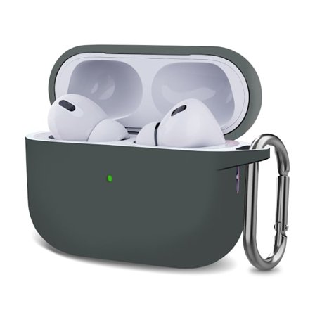 AirPods Pro 2 silikonikotelo soljella - Tuhkanharmaa